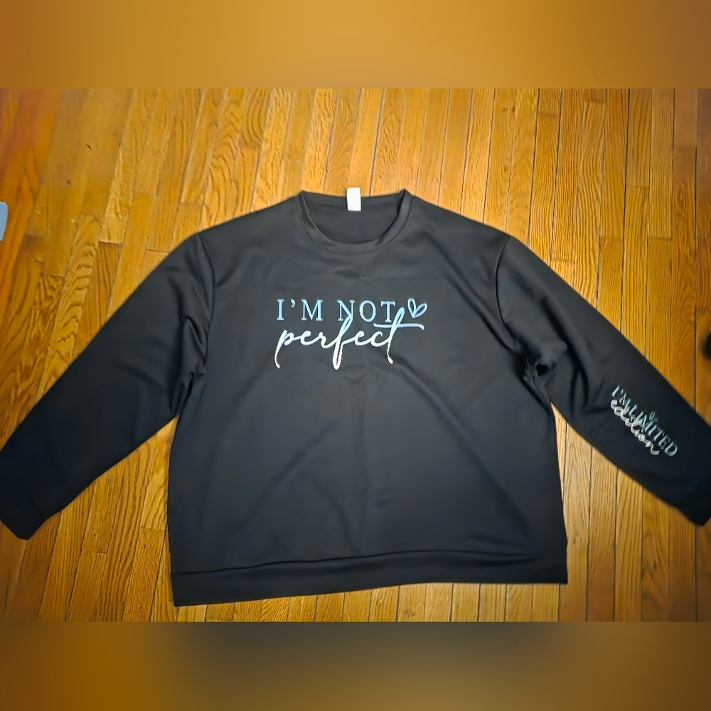 Im Not Perfect Im Limited Edition 3xl Black Sweater, Temu Brand